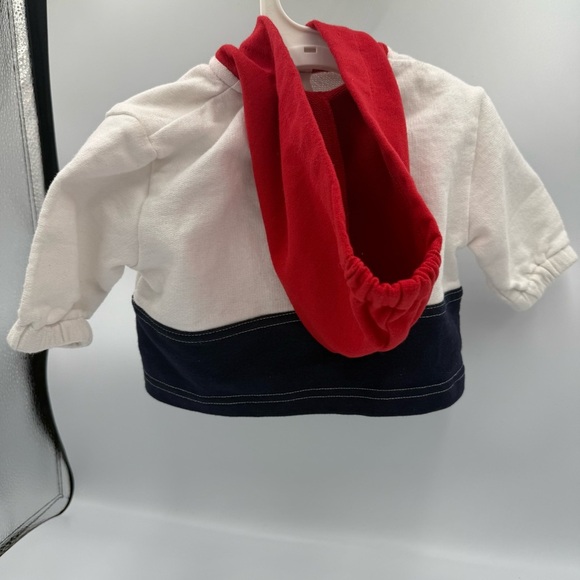 Vintage Infant Boy Ships Ahoy Bear Themed Snap up Hoodie 3-6 Months 100% Cotton - Picture 2 of 5